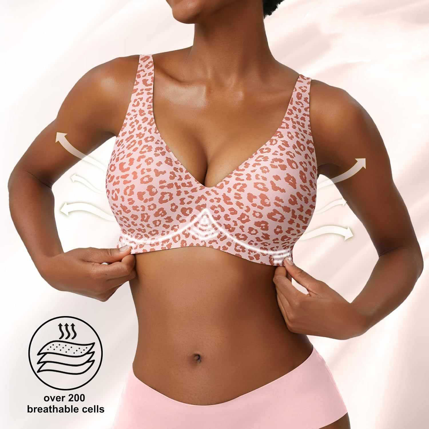 Bra Wanita Tanpa Kawat Motif L - Plunge Bra Push Up ulasan dan harga