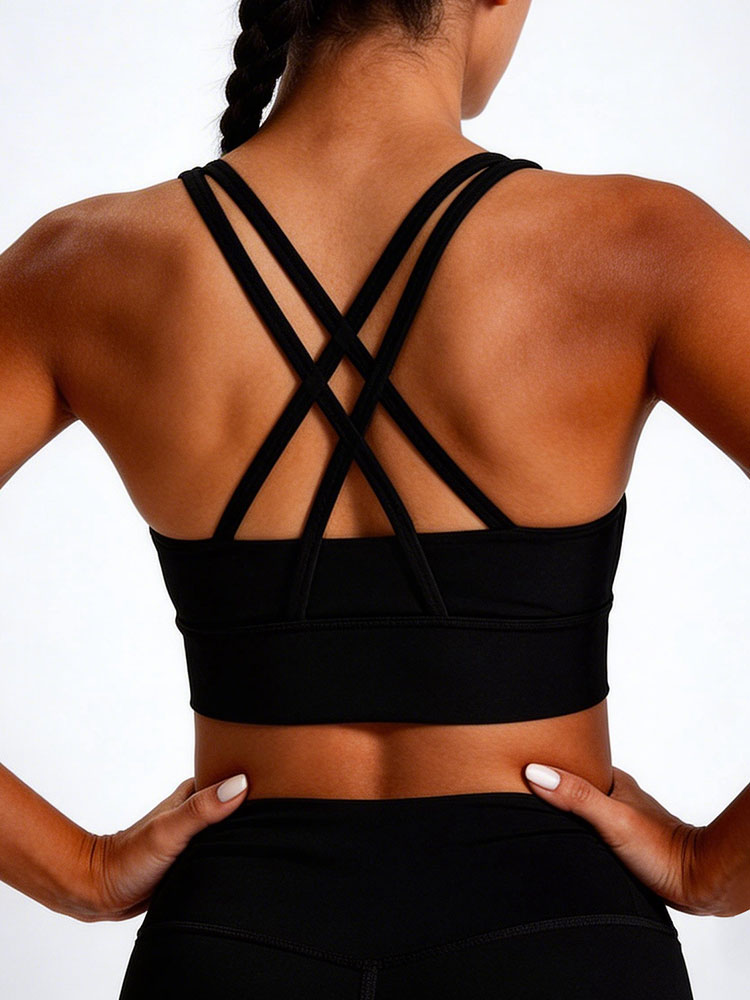 Sport Bra Wanita Warna Solid,  - Sports Bra Racerback ulasan dan harga